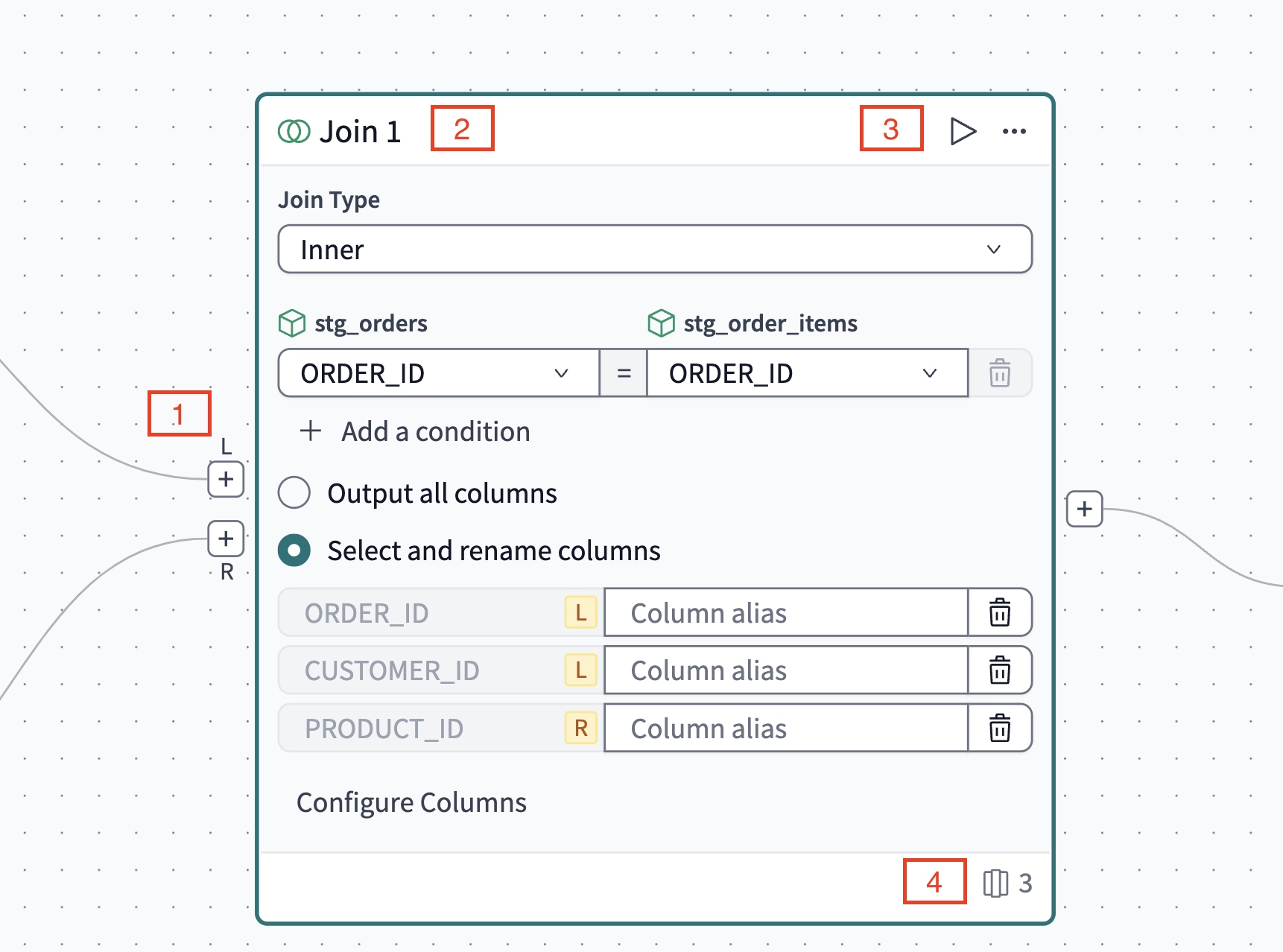 An operator tile with configurations filled out. An operator tile with configurations filled out.